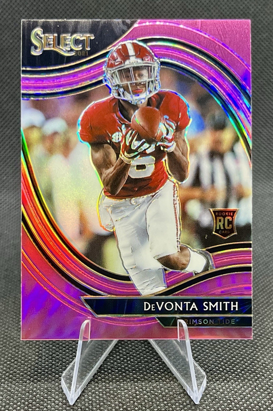 2021 Panini Chronicles Draft Picks Select DeVonta Smith Pink Prizm Rookie #263