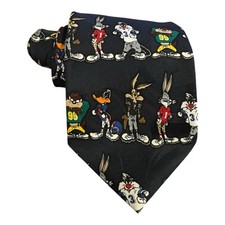 Looney Tunes Mania Novelty Tie Navy Blue Football Men's Neck Tie