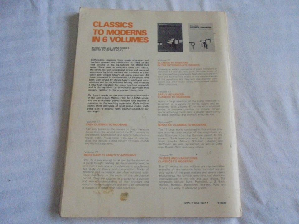 Classics to Moderns : In the Intermediate Grades, Paperback by Agay, Denes 1962 - Image 3 of 3