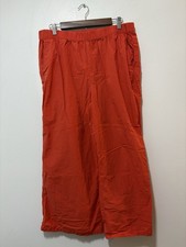 Eileen Fisher Organic Cotton Lantern Pants Sz Large Lightweight Wide Leg Casual