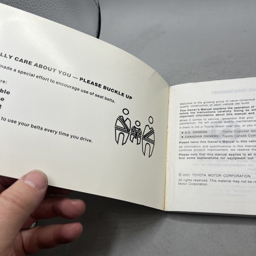 2002 Toyota Corolla owner’s manual Only PB - Picture 7 of 22
