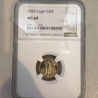 2026 Eagle G$5 MS 69 1/10th Oz Gold