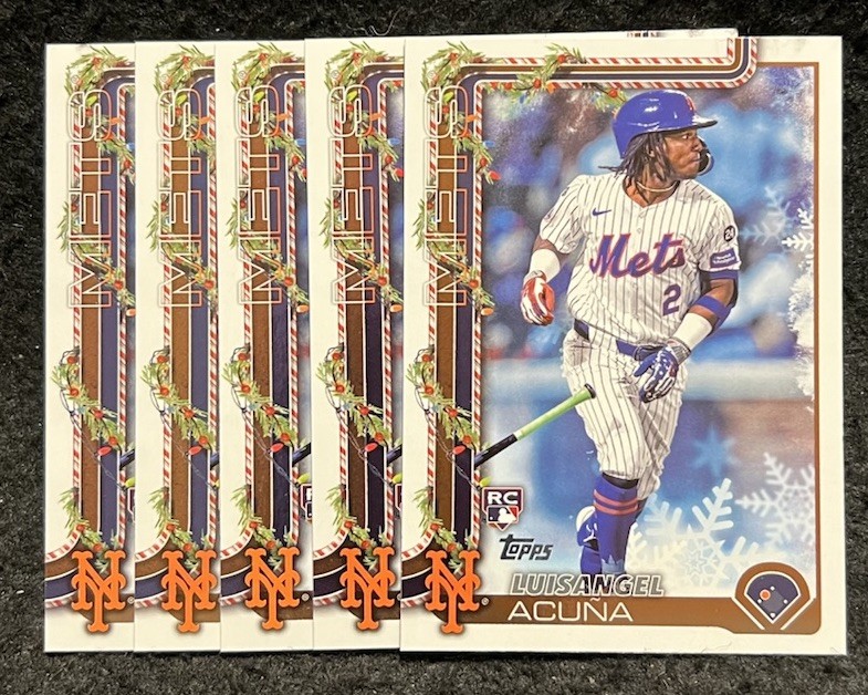 Lot Of 5 - 2025 Topps Holiday - Luisangel Acuna - RC - #H113
