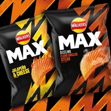 Walkers crisps Max Punchy Paprika Sharing Crisps 15x 70g free fast delivery
