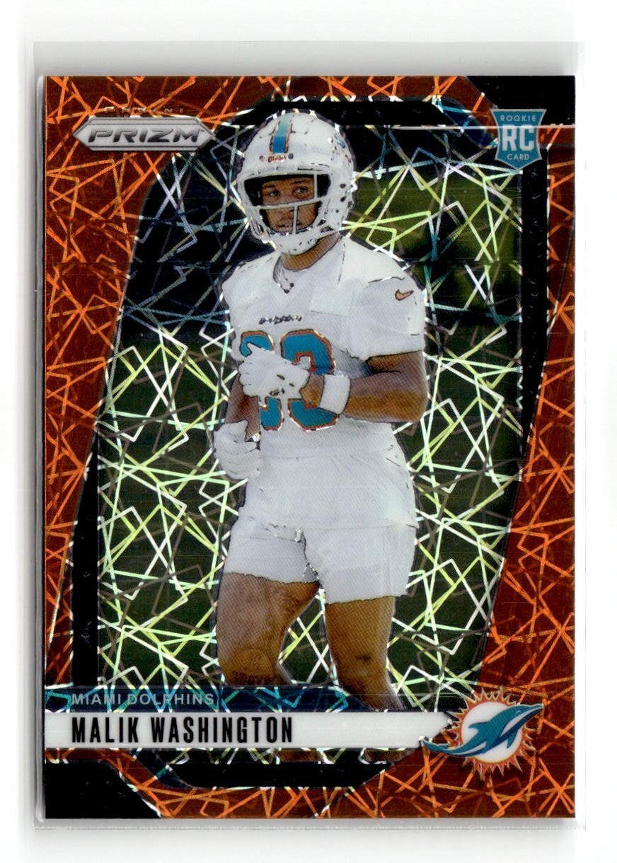 2024 Panini Prizm - Rookies Malik Washington #371 Orange Lazer Prizm (RC)