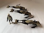 Vintage 1983 Kenner Star Wars Speeder Bike Lot of 3 With Biker Scout