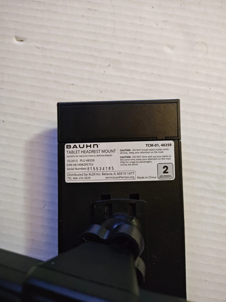 Bauhn Tablet Headrest Mount iPad eBooks Kindle Rotates 360. Up to 10.1" Screens - Image 3 of 3