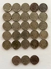 Lot of 28 Buffalo Nickels - 25 with no Dates - 3 with dates