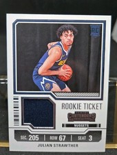 2023-24 Panini Contenders - Rookie Ticket Swatches Julian Strawther #RTS-STW MEM
