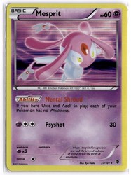 Mesprit 37/101 Black & White Plasma Blast Holo Rare
