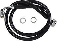 Drag Specialties 1741-5809 Extended Stainless Steel Front Brake Line Kit Plus...