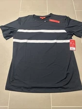 NWT Men’s XL Redvanly R2218 Clark Tuxedo Striped Black Shirt