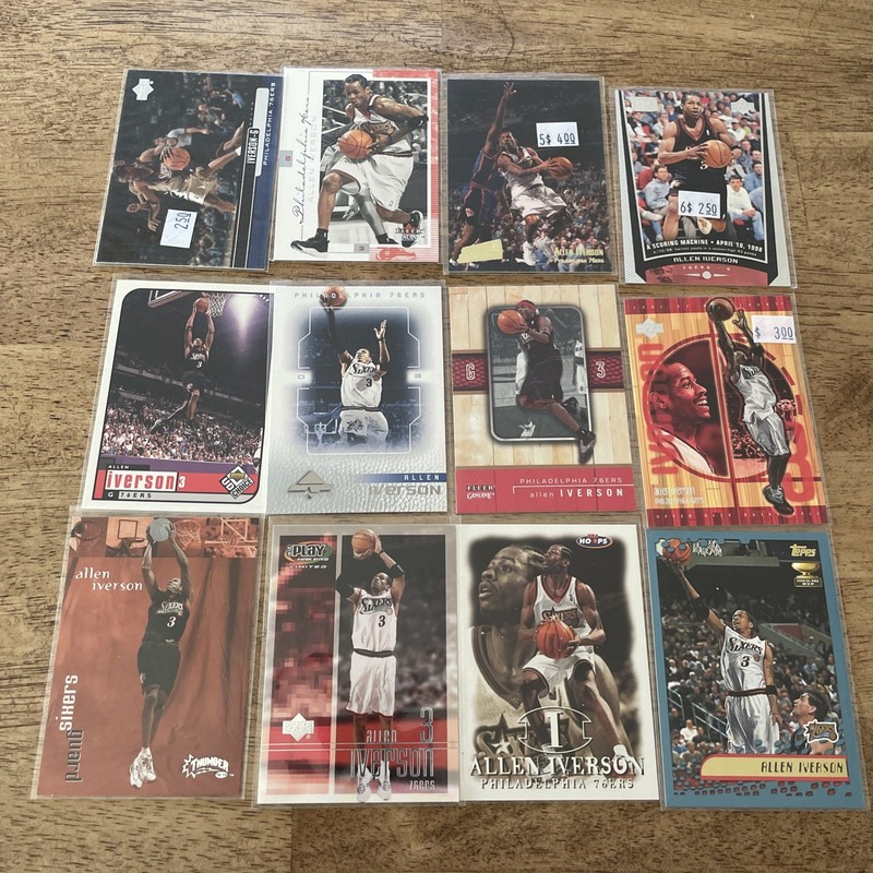 Allen Iverson Basketball Card Lot (12Cards) - 1996-2003 Upper deck Fleer (Lot B)
