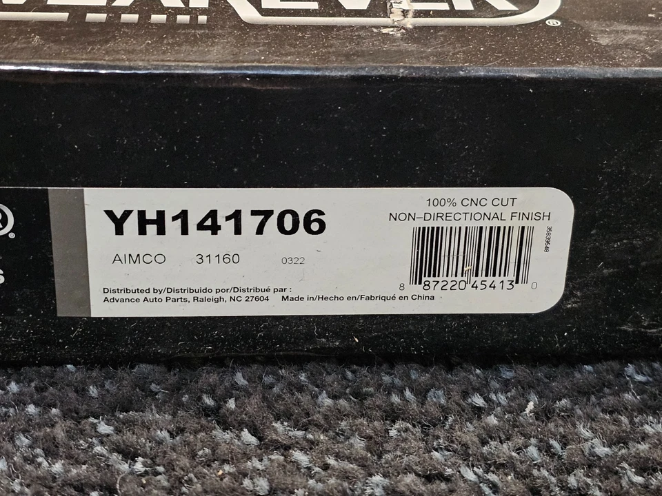 Rotor de disco de freno trasero Carquest Wearever YH141706 para monovolumen Mazda 2004-2006 Foto 4 de 4