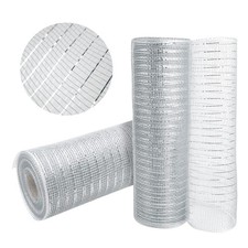 2 PCS Gray Silver Deco Mesh Ribbon 10 Inch x 30 Feet Metallic Poly Decor