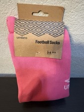 Umbro Football-Soccer Socks Boys Sz Small 4-8.5 Pink New 99 Polyester