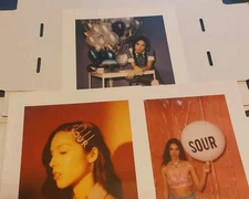 Set of 3 Olivia Rodrigo SOUR lithograph poster prints PARTY TABLE 12" x 12" 