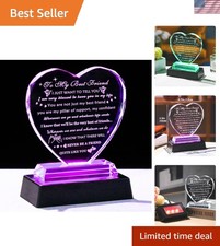 Best Friend Birthday Gifts with LED Base Bestie Gift for Women Crystal Heart ...