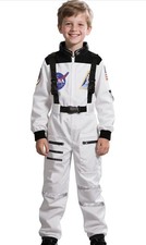 Kids Astronaut Costume for Boys Girls - Space Jumpsuit Halloween 8-10 Years