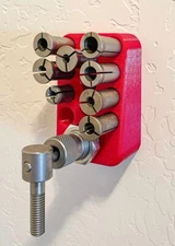 Bullet Puller Collet Rack Holds 11 RCBS or Hornady Collets & Die Wall Organizer
