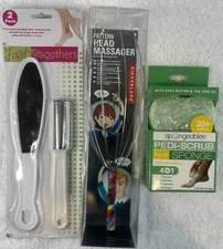 SPONGEABLE Pedi-Scrub in Sponge Shea butter tea tree oil 20+ With Foot Smoothers