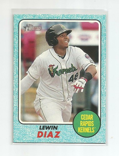 LEWIN DIAZ 2017 Topps Heritage Minors #160 RC BLUE /99 Miami Marlins - Picture 1 of 2