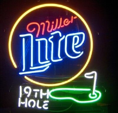 Man Cave Miller Lite Neon Light Sign 20 X16 Beer Bar With Dimmer