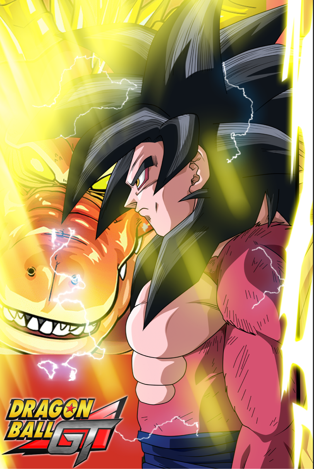 Dragon Ball GT Poster Goku SSJ4 with Earth Background 12in x18in Free  Shipping