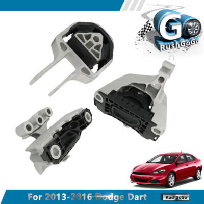 3PCS Engine & Trans Mount Kit 2013-2015 2016 For Dodge Dart 2.0L 2.4L Auto Trans