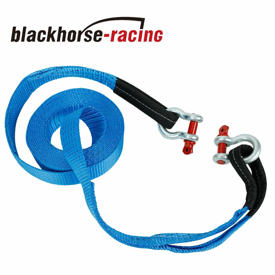 Correia de reboque resistente 2" 20 pés capacidade 20000 lb + gancho anel D - Imagem 2 de 4