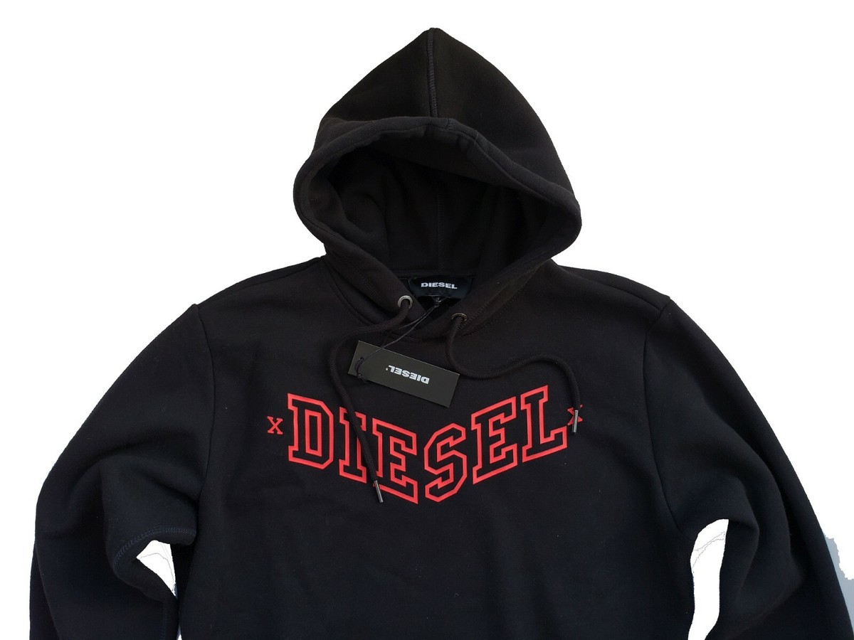 Sweat Diesel Vintage Homme XS - Noir/Bleu, Logo épelé - Très Bon état