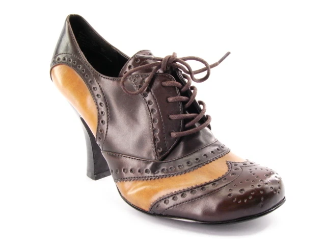 New BONGO Women Ankle Pump High Heel Lace Up Oxford Casual Comfort Shoe Sz 7 M