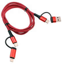 4-in-1 USB-C Cable Fast Charger Power Cord Type-C, iPhone for Cell Phones
