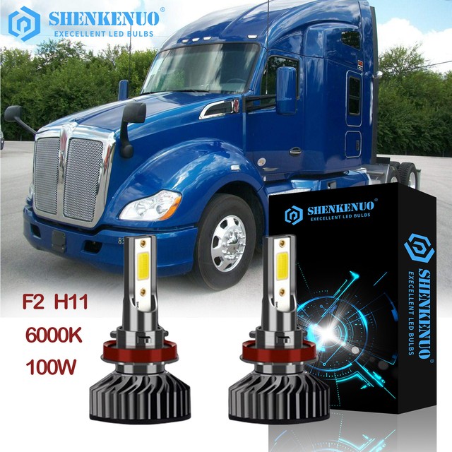 LED Conversion Kit Bulb Low Beam Light System 100W 6000K for Kenworth