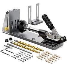 Pocket Hole Jig Kit Joinery Pocket Hole Drill Guide Jig Woodworking Dowel Jig