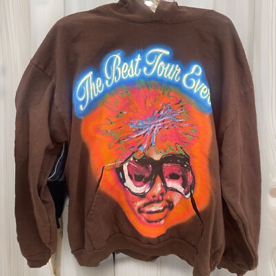 Amine Hoodie Mens 2XL Brown The Best Tour Ever Heavyweight
