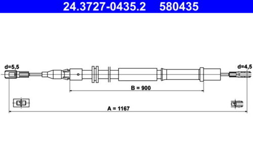 ATE 24.3727-0435.2 Kabel, Feststellbremse für MERCEDES-BENZ - Bild 1 von 1