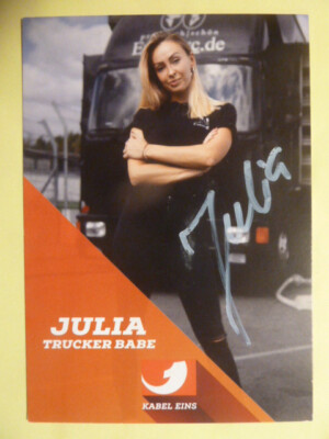 -ah- Julia Beitler - Cable One Autograph Card (Trucker Babes)