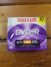 Maxell DVD R Data  Video 10-Pack Brand New vintage