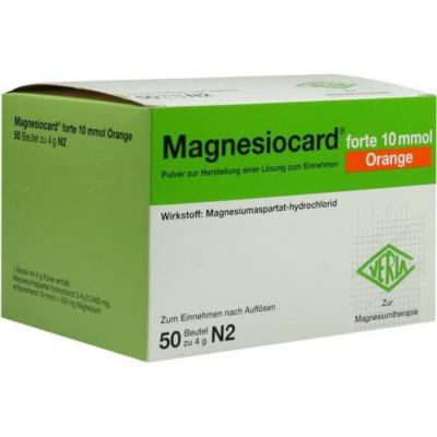 MAGNESIOCARD forte 10 mmol Orange Plv.z.H.e.L.z.E. 50 St PZN 2470342