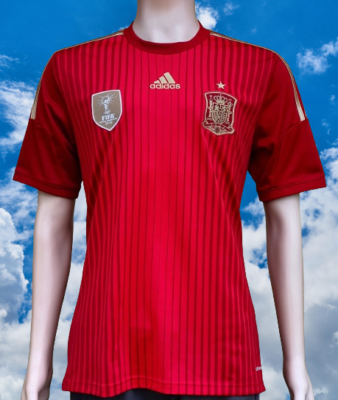 SPAIN 2014 WORLD CUP QUALIFICATION HOME ADIDAS JERSEY M # G85279
