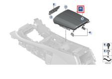 BMW X6 G06 Mittelkonsole Lederbeheizte Armlehne 51169399810