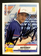 HILLY HATHAWAY VANCOUVER CANADIANS 1993 FLEER #2590 SIGNED BASEBALL CARD