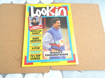 Look-In Magazine Sept 10th 1988 Status Quo and Daley Thompson posters