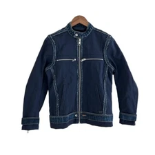Diesel 18SS J-Font Riders Blouson Jacket Nylon with Denim Trim