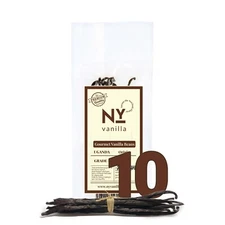 10 Vanilla Beans Whole Grade A Gourmet Bean Pods for Vanilla Extract & Baking
