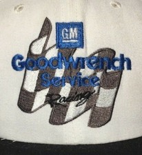 Vtg USA Made Trucker Hat Goodwrench Service Racing Cap Snapback Embroidered