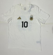 Adidas Argentina Messi Tee Soccer T-shirt - AFA - Size L White