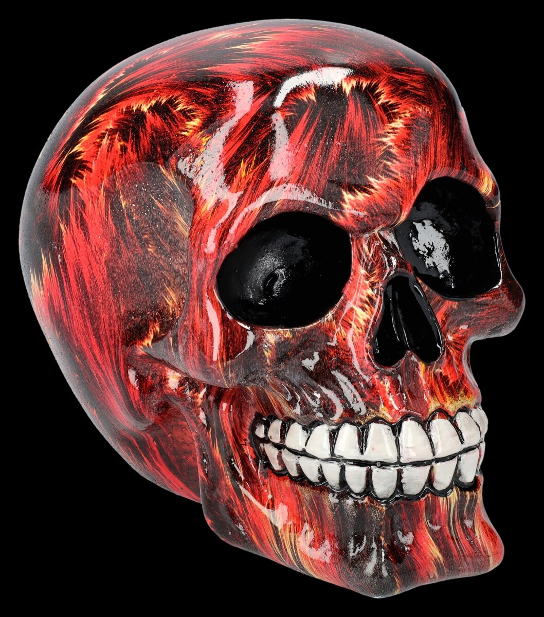Skull Figure - Hellfire - Height: 11.5 Cm - Fantasy Gothic Decor