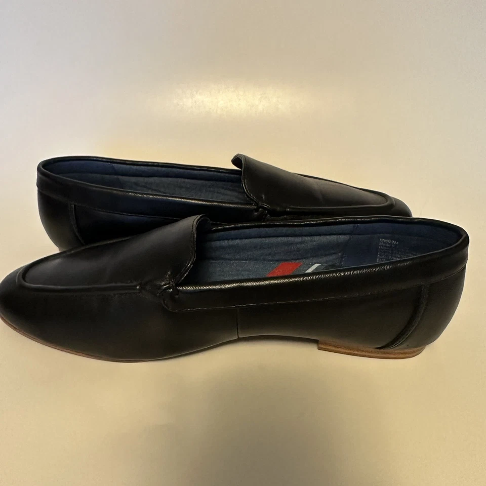 Zapatos Mocasines Planos Chaps Mujer Negros Sin Cordones Talla 7 M Informales Cómodos Puntera Almendra Foto 4 de 4